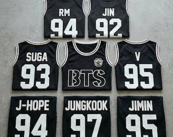 Custom Name BTS Basketball Jersey, Unsiex Personalized Kpop Tank Top Jersey, World Tour 2026 Concert Merch for Army, Bangtan Comeback 2026
