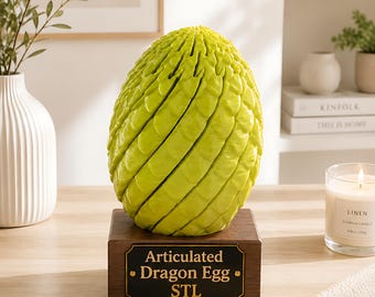 Articulated Dragon Egg STL Twist Fidget 3D Print Fantasy Desk Toy File