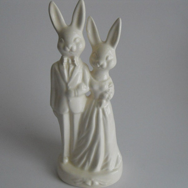 Bunny Couple Wedding Cake Topper