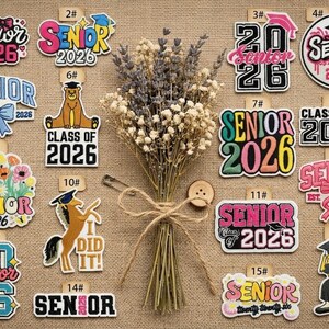 Senior 2026 Iron on Patch Class of Varsity Jacket Decoration Preppy Graduation Gift Her