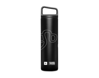 Matte Black Water Bottle | Minimalist Travel Tumbler | Stainless Steel Thermos