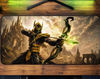 OSRS Masori with Twisted Bow Desk Mat | Old School RuneScape Gaming Mouse Pad
