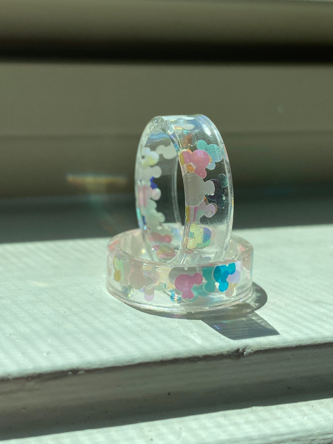 Mickey Inspired Mickey Mouse Ears/disney Jewelry-resin Ring-iridescent ...