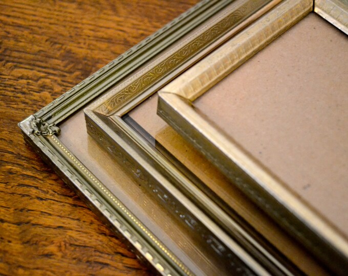 Instant Collection of 3 Vintage Picture Frames 8x10 5x7 and 3.5x4.5