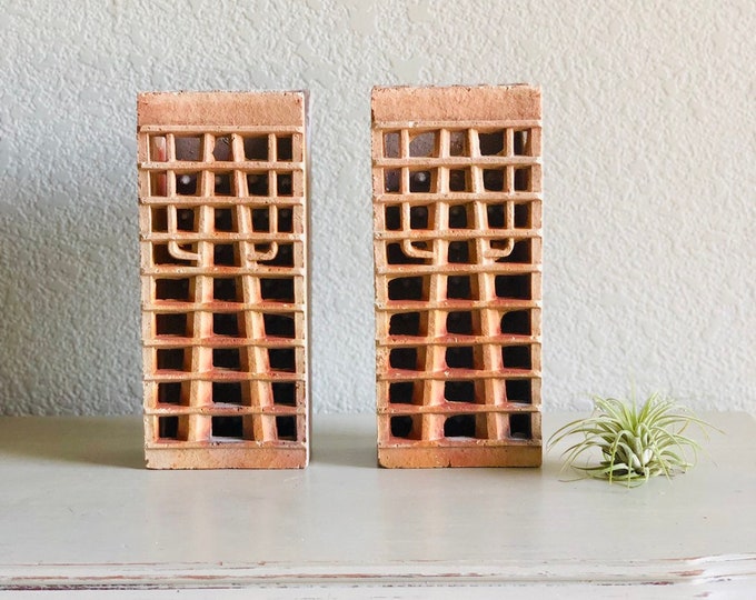 Ceramic Gas Heater Bricks Sold Individually Farmhouse Chippy Architectural Salvage Shabby