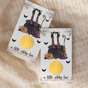 Witchy Halloween Scratch Off Cards (30 Pack): Bridal Shower Game