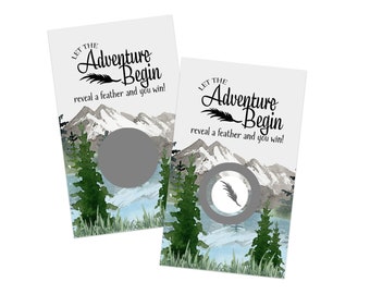 Adventure Awaits Scratch Off Game Cards for Baby Showers, Graduation or Birthday, 30 Count