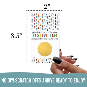 Festive Fun Scratch Off Game Christmas Party Activities, Holiday Raffle Tickets, 30 Card Pack image 3