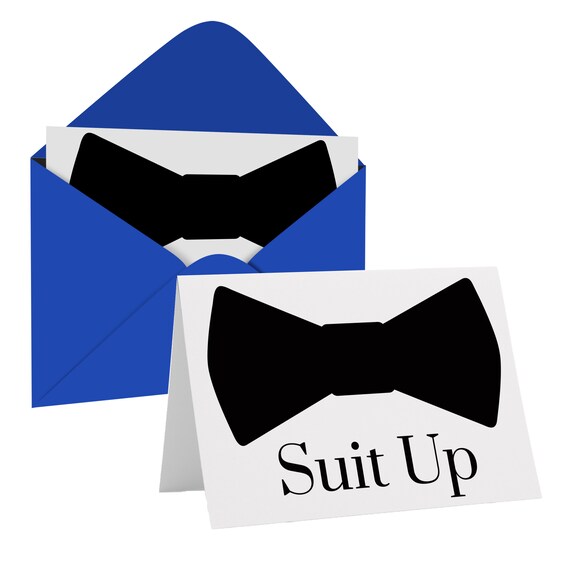 Suit Up Cards and Blue Envelopes (8 Pack) Inviting Groomsman - Best Man Proposal – Fun Way to Ask - Wedding Attendants Ushers – Graduation Il_570xn