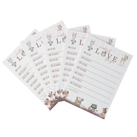 Woodland Friends Wish for Baby Shower Game (25 Pack) Advice Wishing Well Birthday Time Capsule – Cute Little Forest Animal Party Supplies Il_570xn
