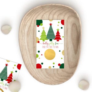 Festive Tree Scratch-Off Cards Holiday Party Games, Christmas Events, Prize Drawings