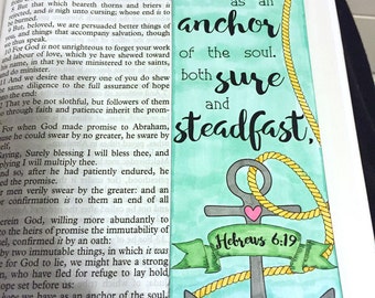 Bible Journaling Bible Verse Art Bible Verse Print great for faith journals Art Journal Hope is an Anchor Hebrews 6:19