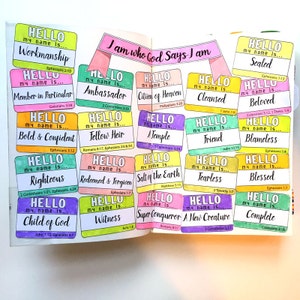 Bible Journaling Bible Verse Art Bible Verse Print great for faith journals Art Journal I am What God Says I am
