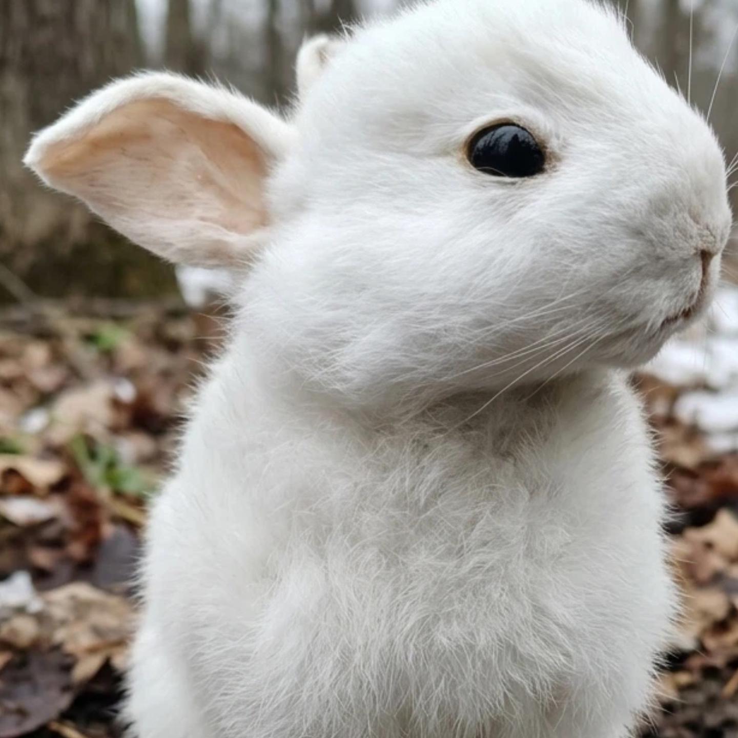 Real White Rabbit Taxidermy | Upright Bipedal Specimen | Macabre