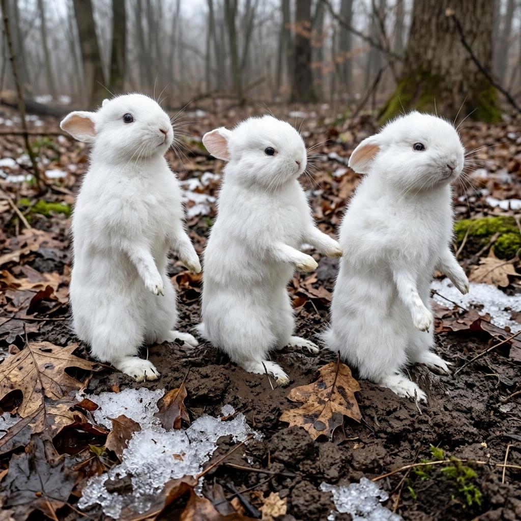 Real White Rabbit Taxidermy | Upright Bipedal Specimen | Macabre