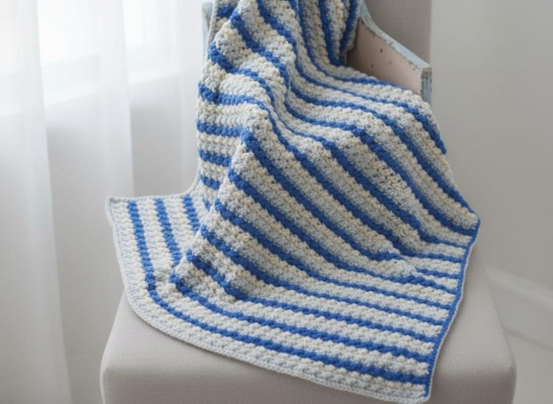 Baby Blanket Crochet Pattern PDF Shell Stitch Nursery Gift Tutorial - Etsy