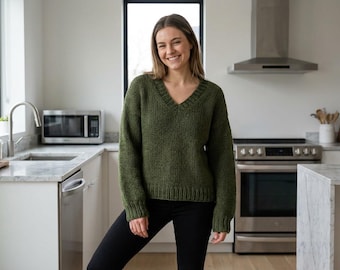 V-Ausschnitt Schnittmuster, Cosy Relaxed Fit, Grössen XS-L (PDF Download)