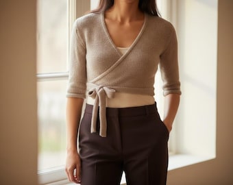 Ballett Strickmuster Strickanleitung PDF Tie Front Pullover Strickanleitung