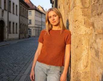 Strickmuster T-Shirt PDF Strickanleitung Damen T-Shirt