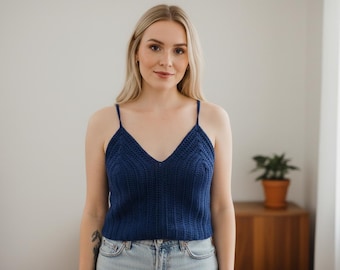 Anfänger Häkel Tank Top Muster PDF - Sommer Cami Anleitung (Digitaler Download)