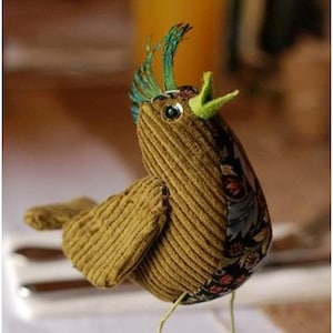 Make a fabric bird tutorial/ pattern pdf epattern image 3