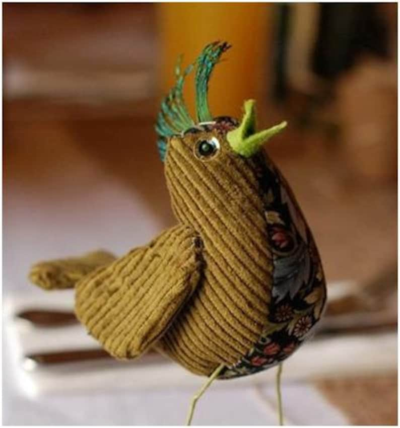 Make a fabric bird tutorial/ pattern pdf epattern image 3