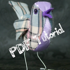 Make a fabric bird tutorial/ pattern pdf epattern image 1