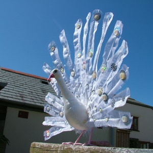Fabric Peacock (Bird) , &quot;How to make&quot; tutorial. Unusual sewing PDF pattern INSTANT DOWNLOAD