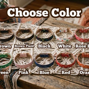 May include: A selection of leather bracelets in various colors, including brown, black, pink, and blue. Each bracelet features a buckle closure and decorative patterns. The text "Choose Color" is at the top.