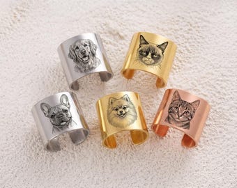 Bague stéthoscope personnalisée pour amoureux des animaux, cadeau pour assistant médical, médaille d'identification gravée pour animal de compagnie, cadeau pour vétérinaire, accessoire pour infirmière praticienne