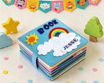 Personalized Activity Book, Felt Quiet Book, Montessori Activity Book, 1st Birthday Gift, Busy Book, Quiet book 1 year