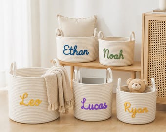 Custom Handmade Basket | Cotton rope weaving | Storage Basket | S-XXL | Option Icons
