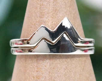 Best Friend Mountain Rings, Sterling Silver Rings, Gifts for Friends