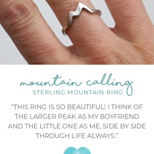 Mountain Ring Sterling Silver, Mountain Jewelry, Nature Ring, Gift for Her, Polish Finish image 5