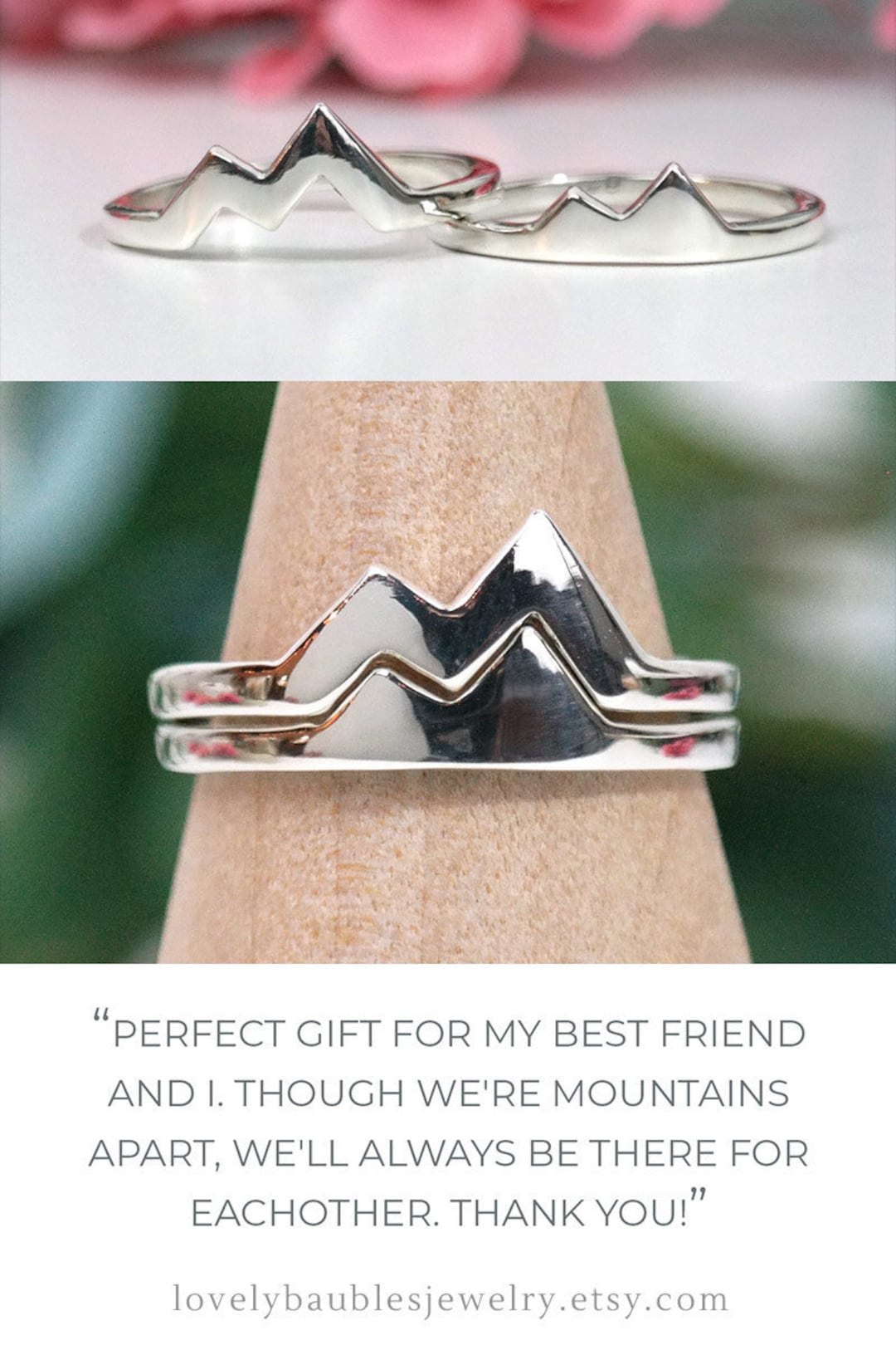 Best Friend Mountain Rings, Sterling Silver Rings, Gifts for Friends Etsy — free download
