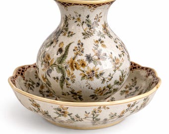 WL 1895 Wong Lee Porcelain Bowl and Bronze,luxurious Large Bowls