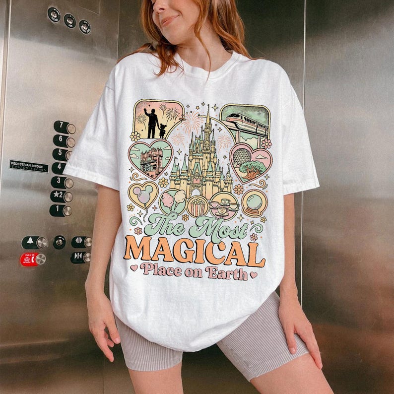 Most Magical Place On Earth Shirt, Mickey Disneyworld Tee, Comfort Colors Disney T-Shirt, Disney Vacation Outfit 2026, Family Trip Shirt image 4