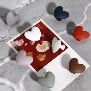 Heart Shaped Colorful Drawer Knob,  Kids Room Drawer Pull