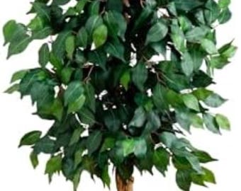 4-stopowe sztuczne drzewo Ficus z potrójnym pniem – realistyczna sztuczna roślina podłogowa
