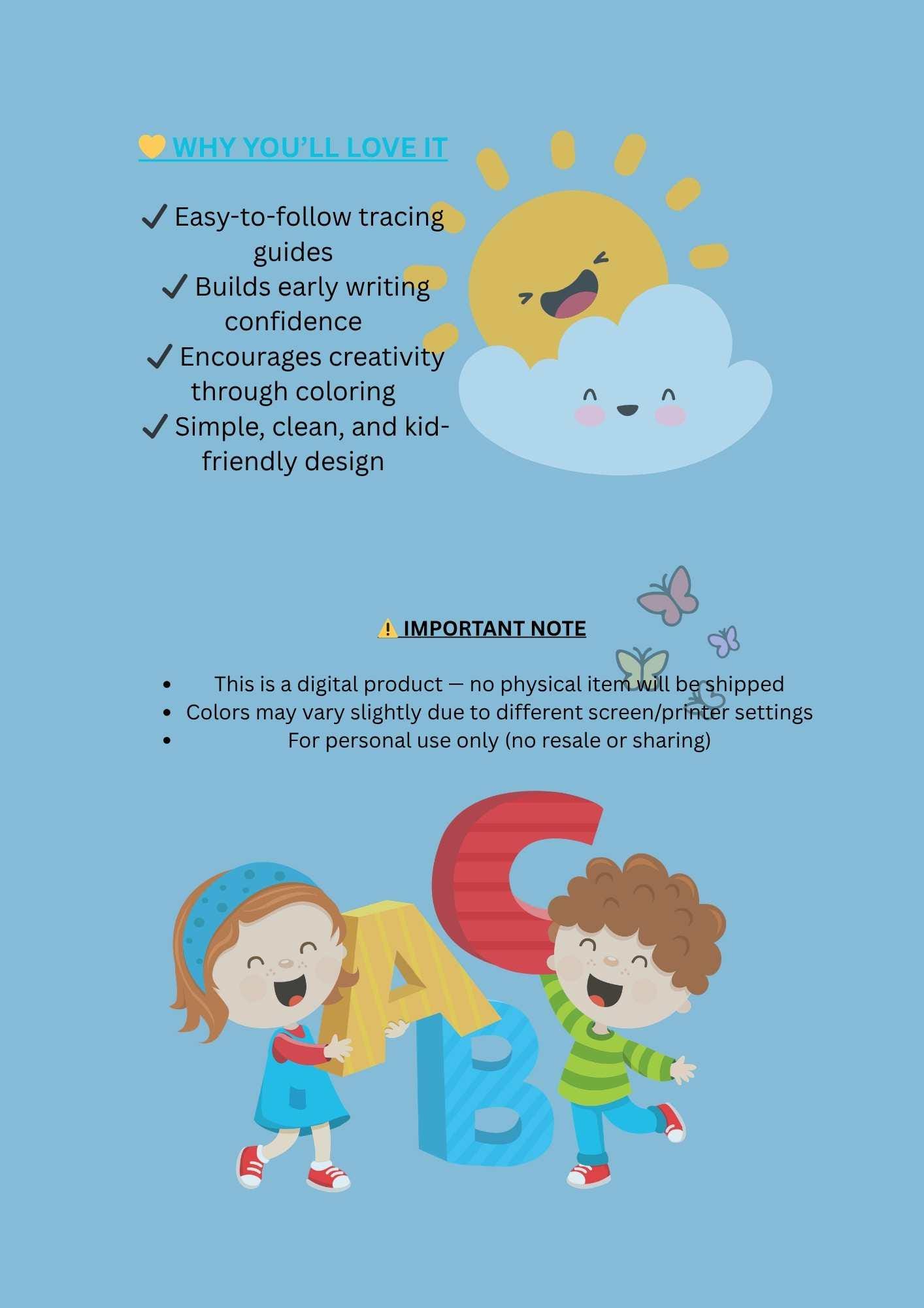 Alphabet Tracing Coloring Book | Preschool ABC Writing Practice (PDF ...