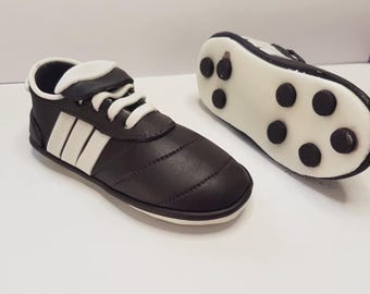 Edible Adidas Football boots, cake topper decorations, vegan, fully customisable