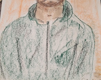 Vintage pastel portrait