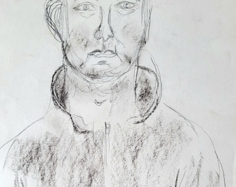 charcoal portrait of my teacher