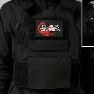 Tarkov The Wedge Black Division Hook‑and‑loop Morale Patch