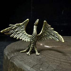 Vintage Brass Archaeopteryx Figurine, Dinosaur Bird Statue, Science Decor