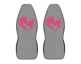 Copy of Pink Horse Heart logo Car Seat Covers | Cute Equine Design HorseGirlsBrand
