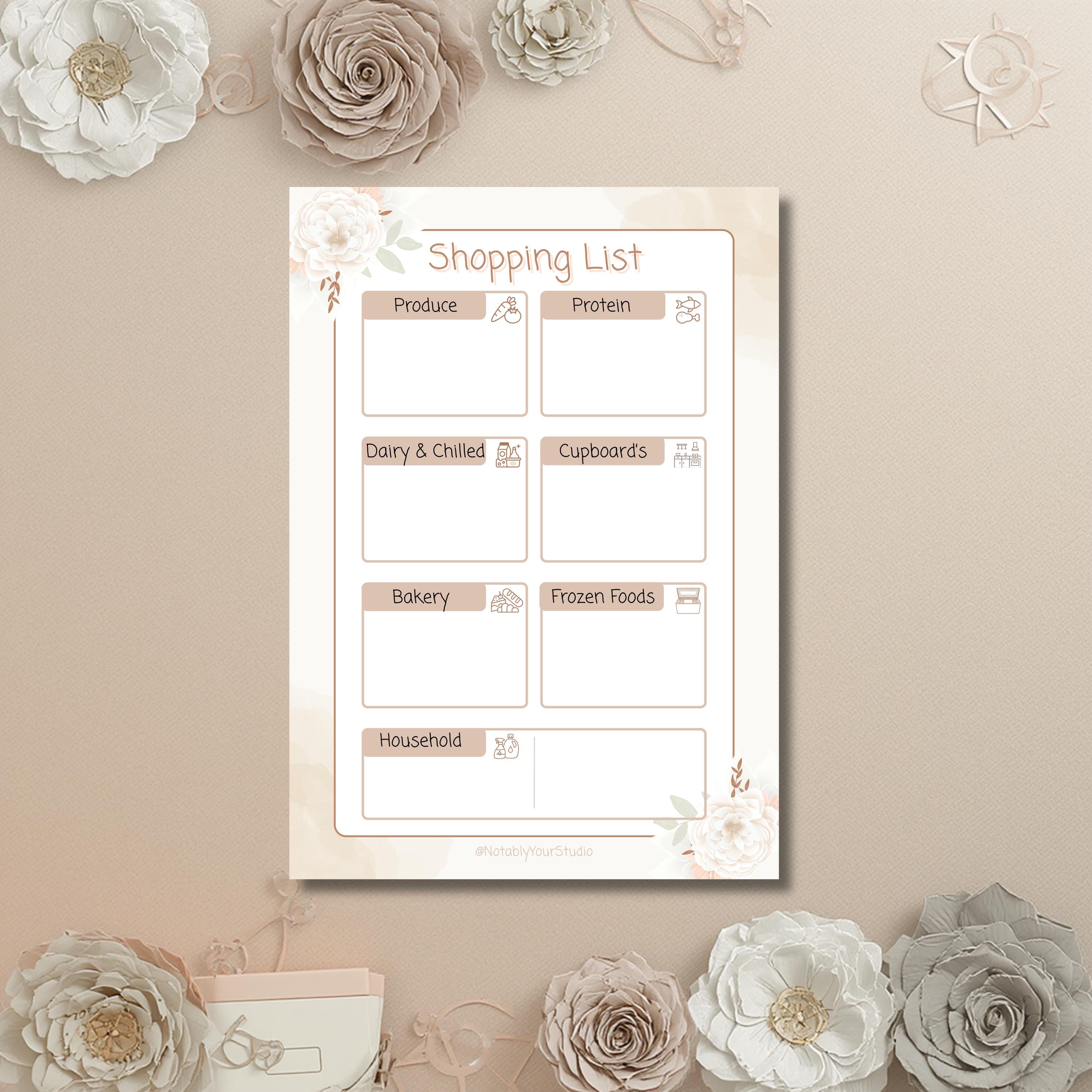 Minimalist Meal Planning Bundle | Weekly Menu, Meal Bank, Shopping List ...