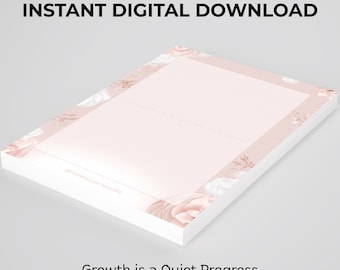 Minimalist Digital Notepad | Daily Reflection Page  (Digital Product)