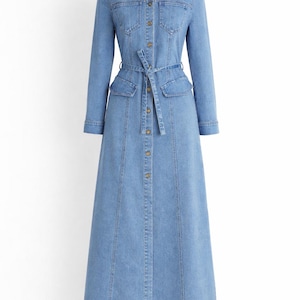 Belted Denim Dress - Etsy UK Belted Denim Dress - Etsy UK