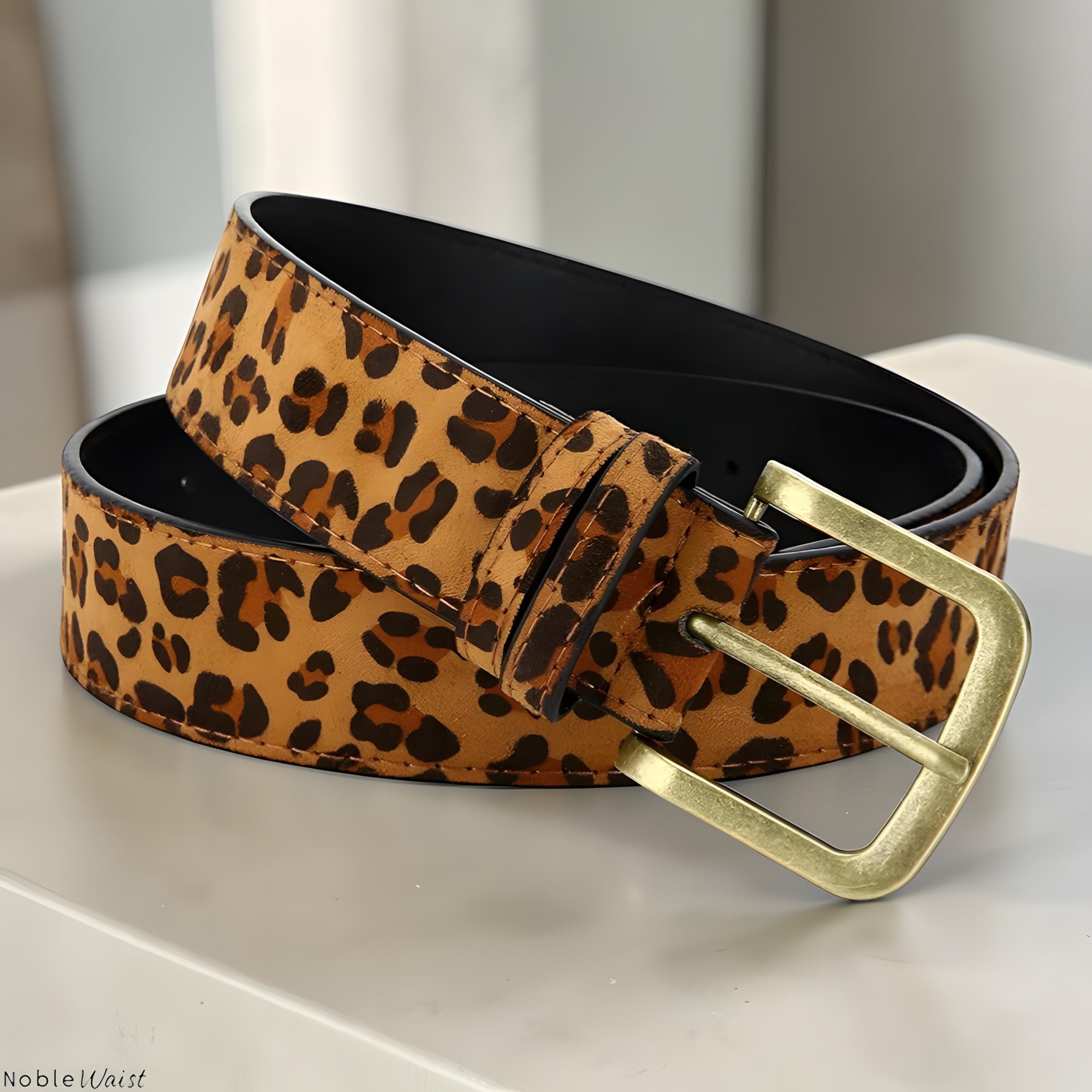 WOMEN LEATHER BELT BRASS BUCKLE, 8 BRASS ANIMALS Women main image 3